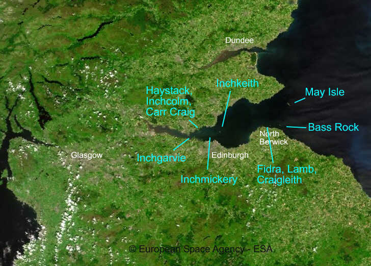 ESA photo from space showing the location of our islands